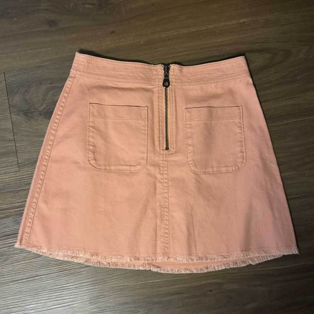 NWT Madewell Pink Denim Skirt Size 0 Zero